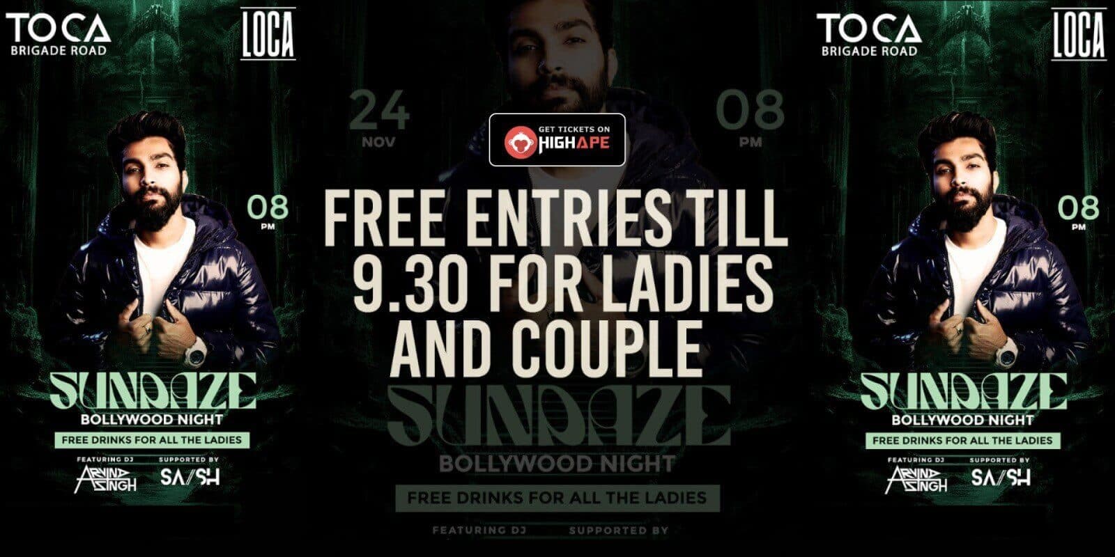 Sundaze Bollywood Night | Toca Brigade