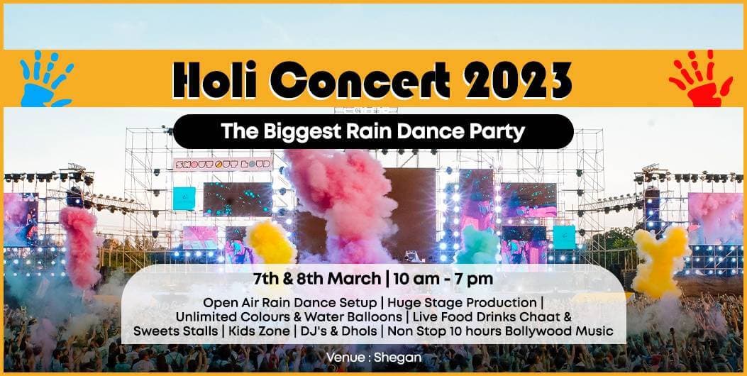 Holi Open Air Concert 2023 - The Biggest Rain Dance Party