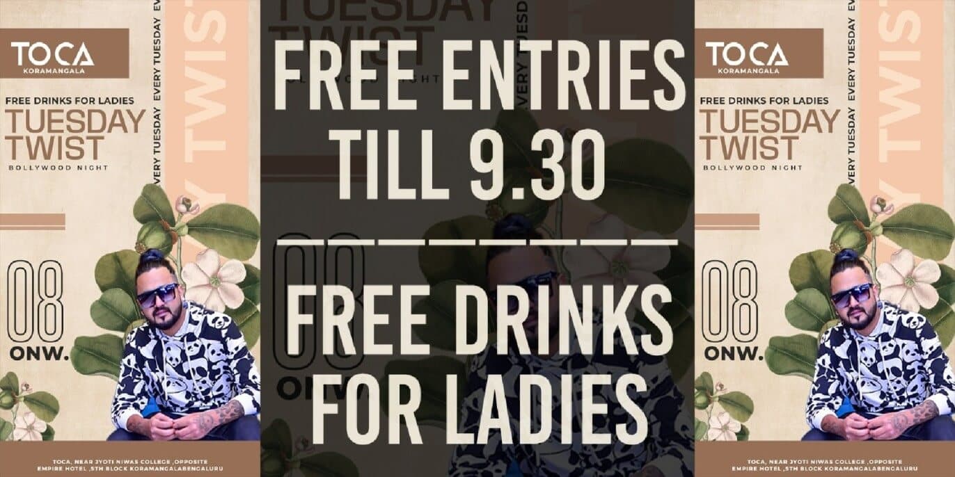 Tuesday Twist Bollywood Night At Toca Koramangala