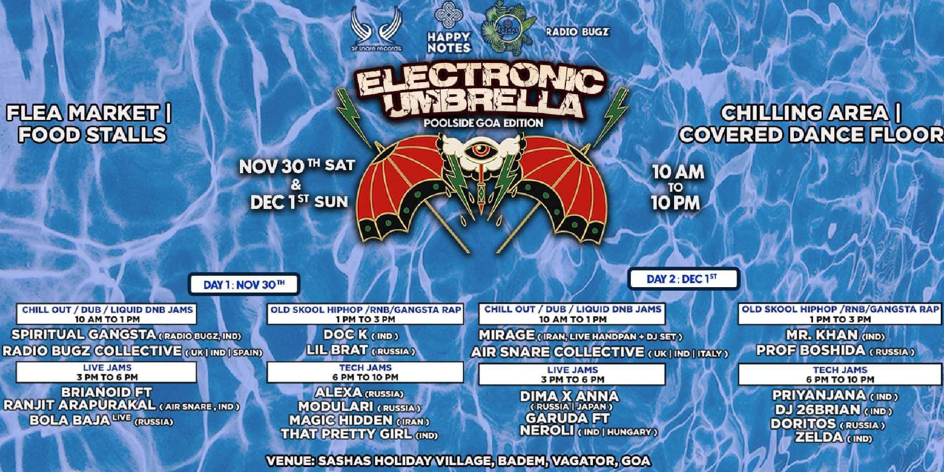 Electronic Umbrella | Poolside Goa Edition