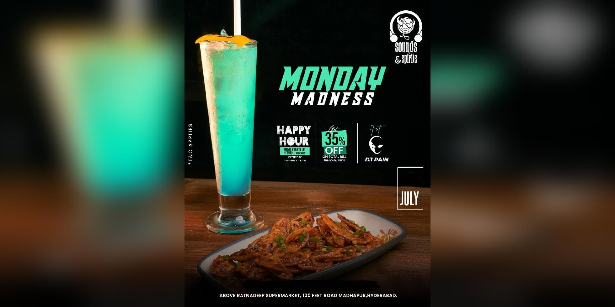 Happy Hour Monday Drink Night | Sounds & Spirits
