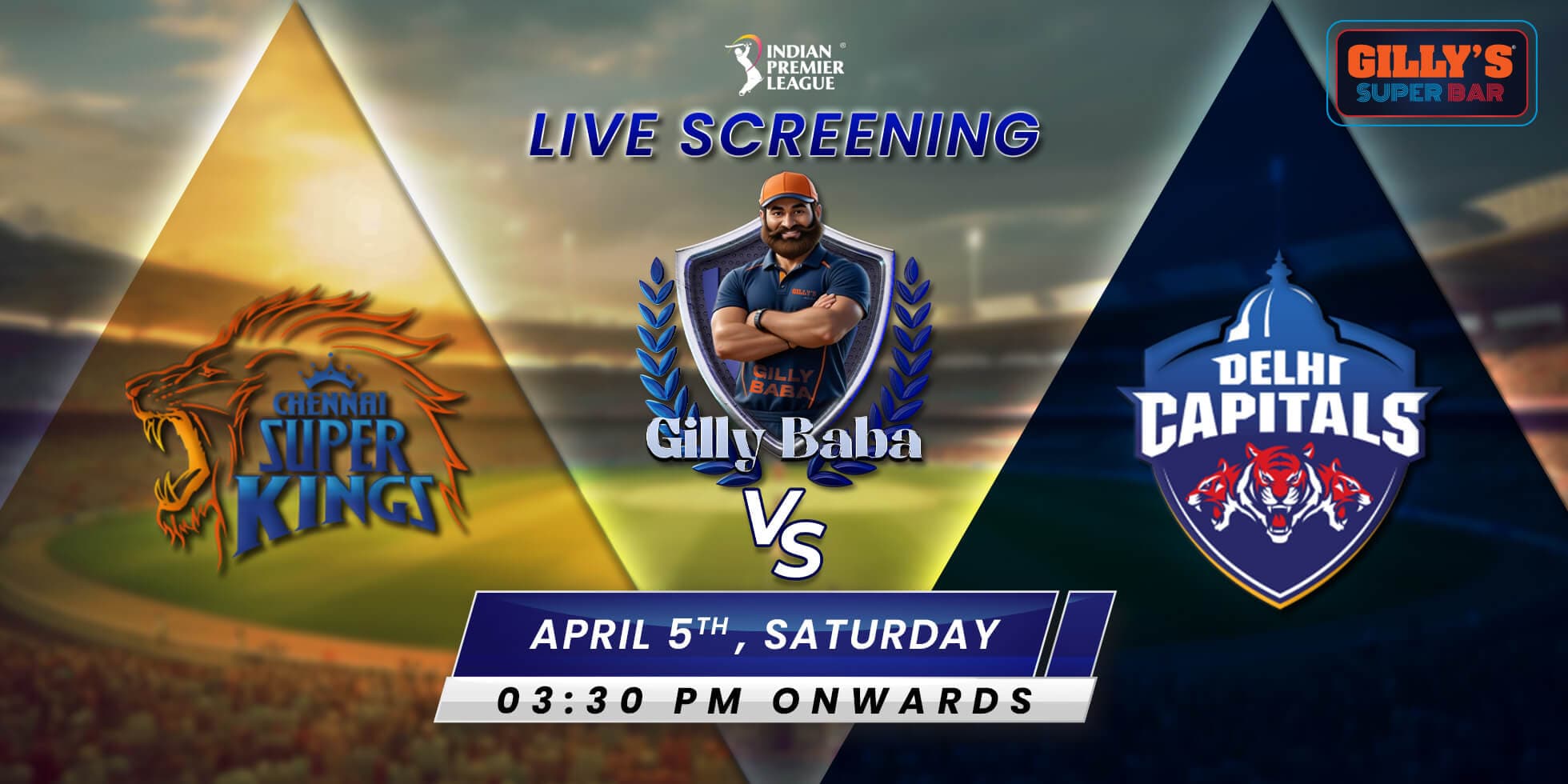CSK Vs DC | IPL Live Screening 