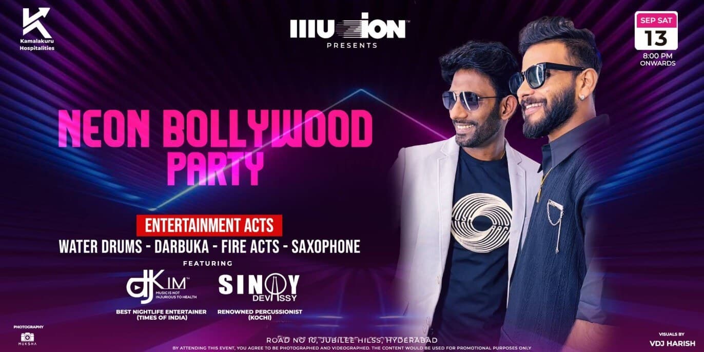 Neon Bollywood Party Night Ft DJ Kim And Sinoy Devassy