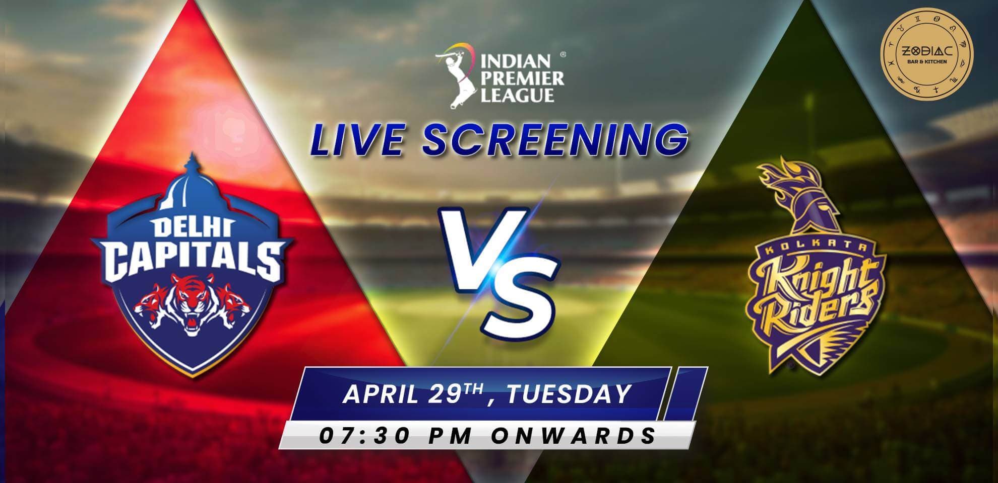 DC Vs KKR | IPL Live Screening 