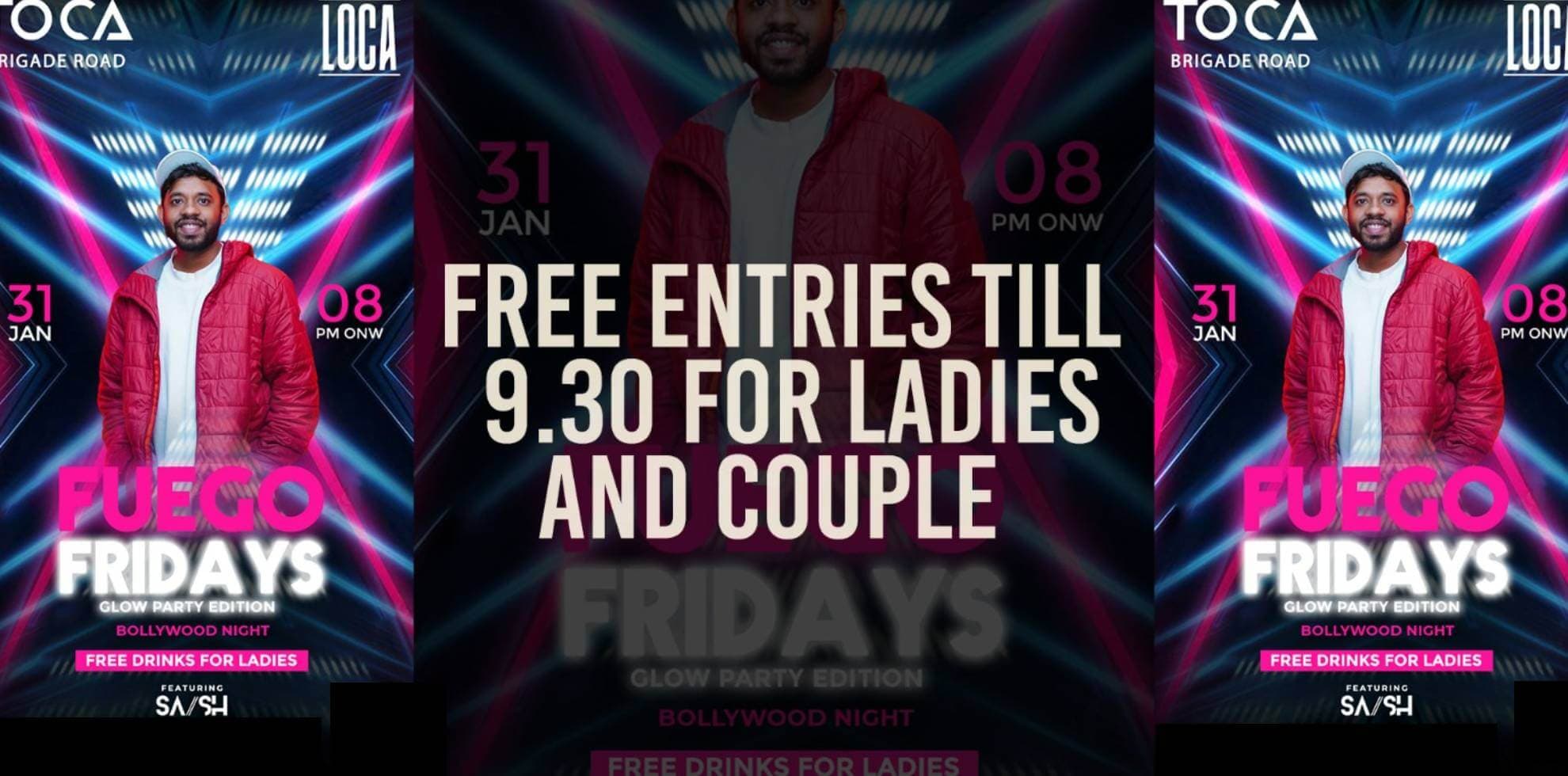 Glow Night Friday | Bollywood Night | Toca Brigade