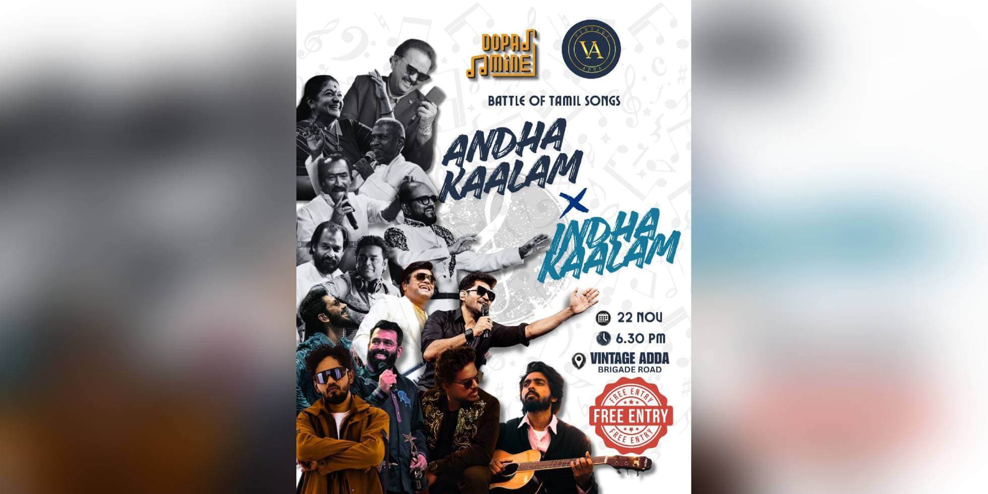 Andha Kaalam And Indha Kaalam – Battle Of Tamil Songs | Live At Vintage Adda