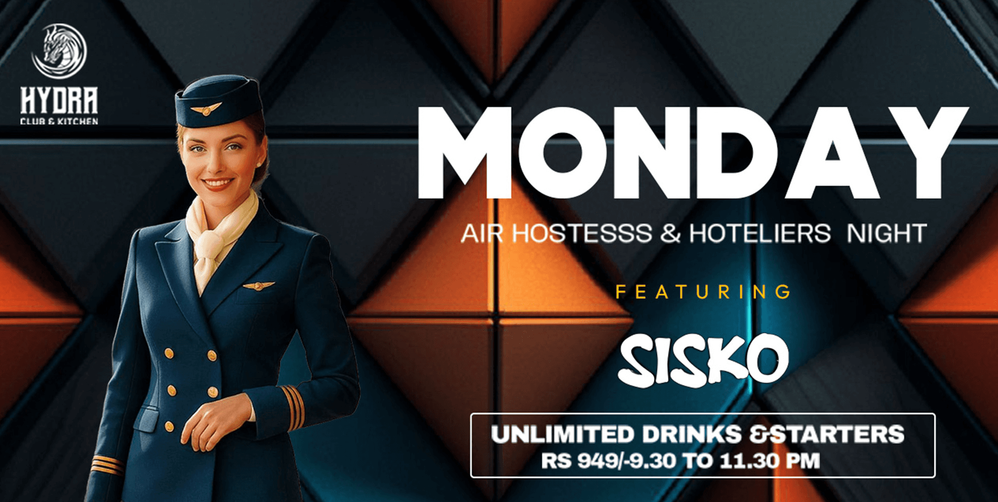 Monday Air Hostess And Hoteliers Night