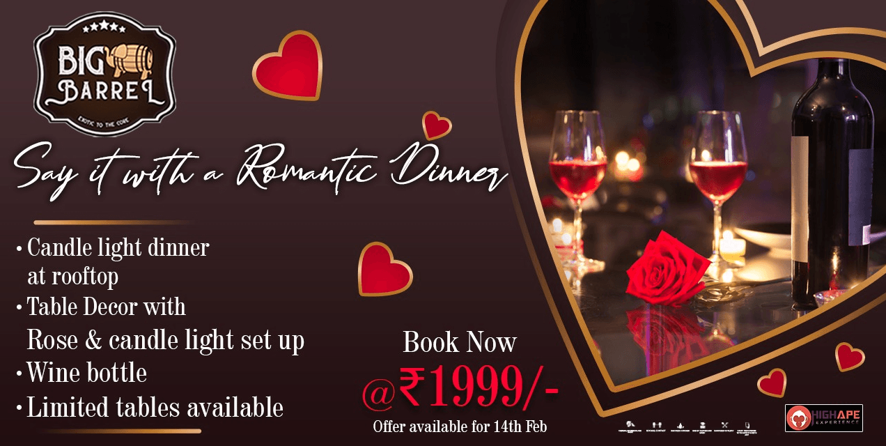 Romantic Candlelight Dinner At Rooftop