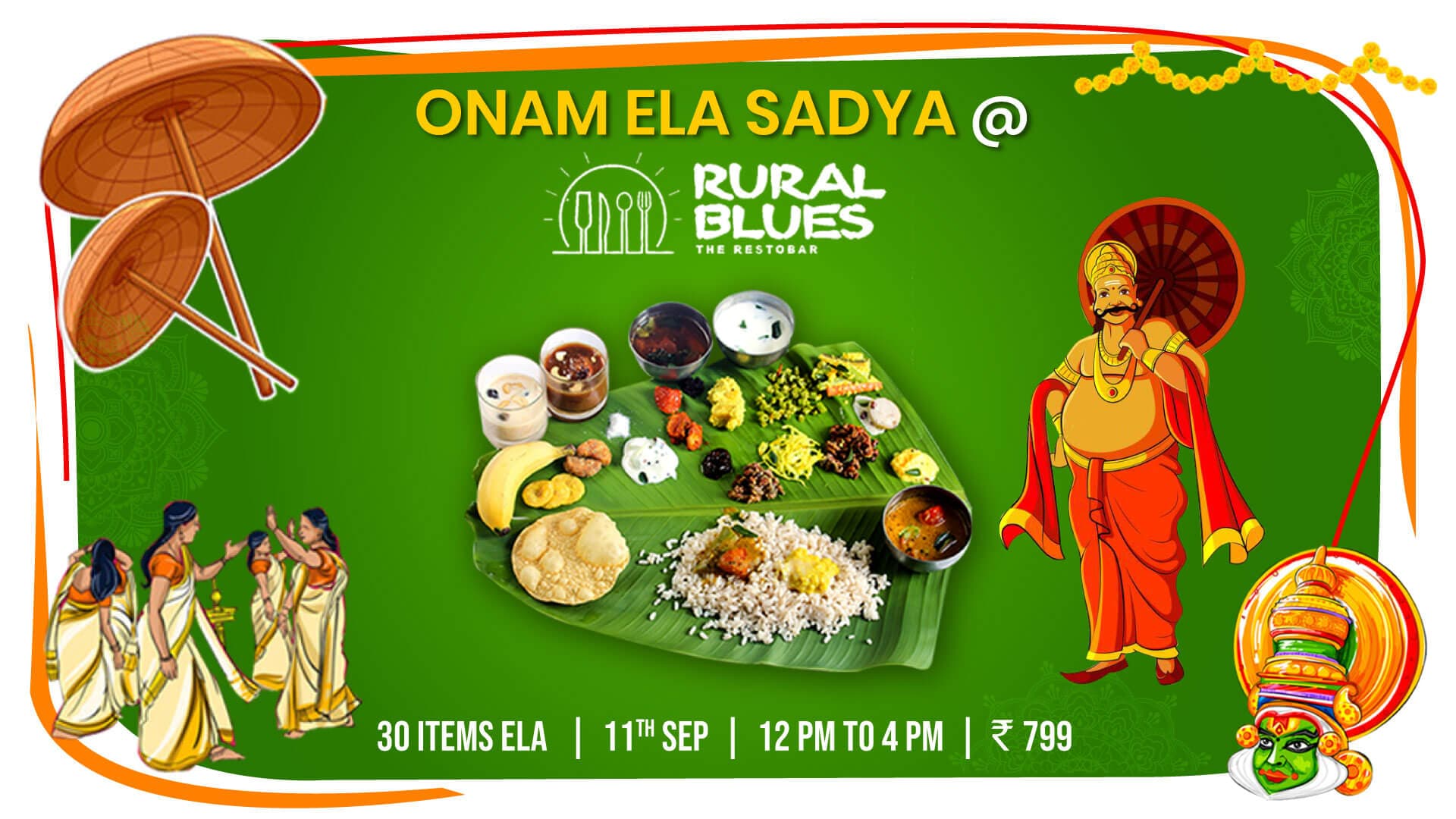 Onam Sadya at Rural Blues