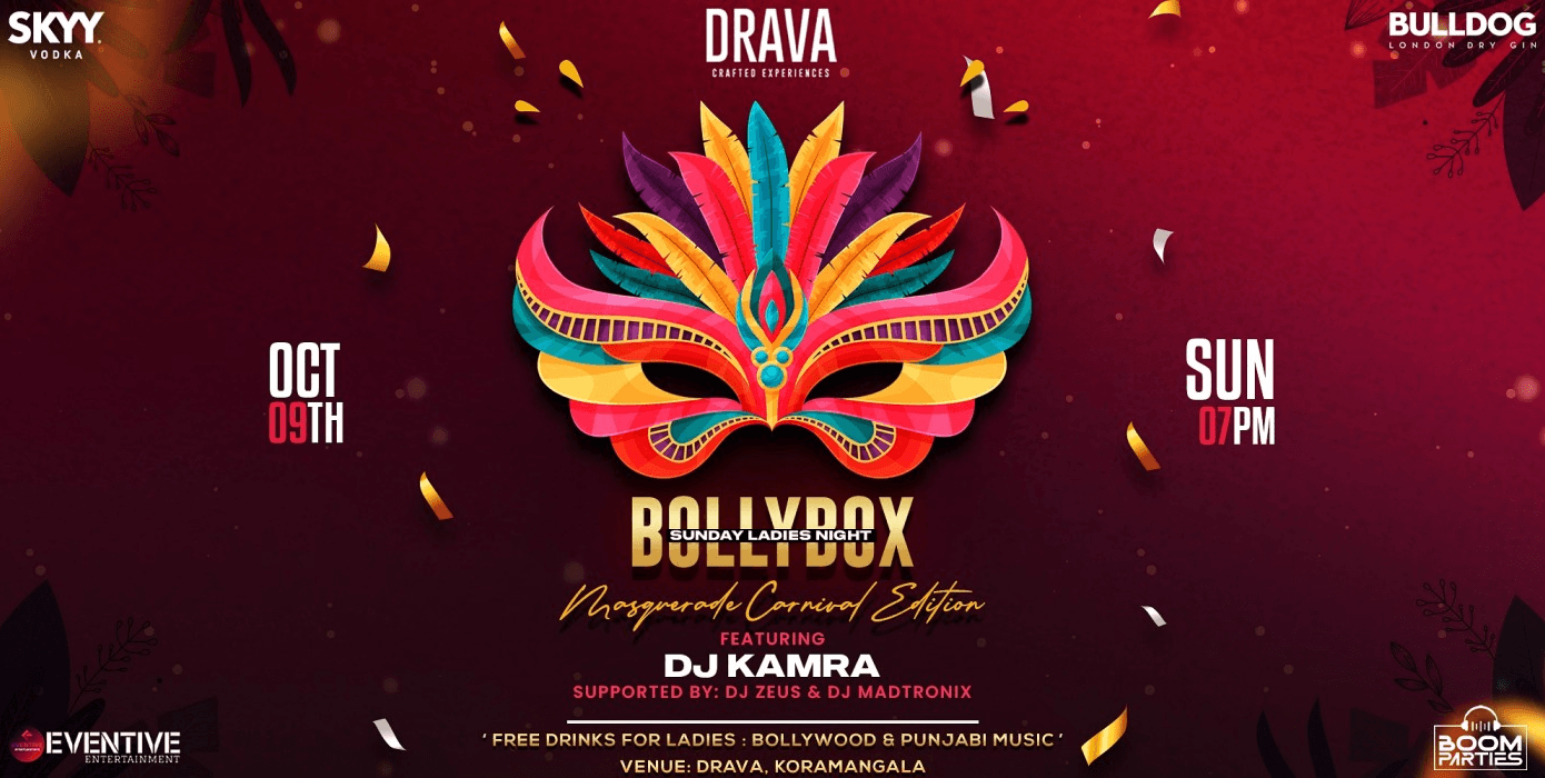 Sunday Bollywood Night- Masquerade Edition.