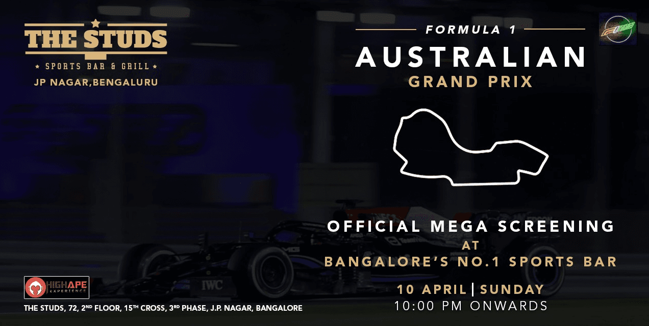 F1 Australian Grand prix Live Screening