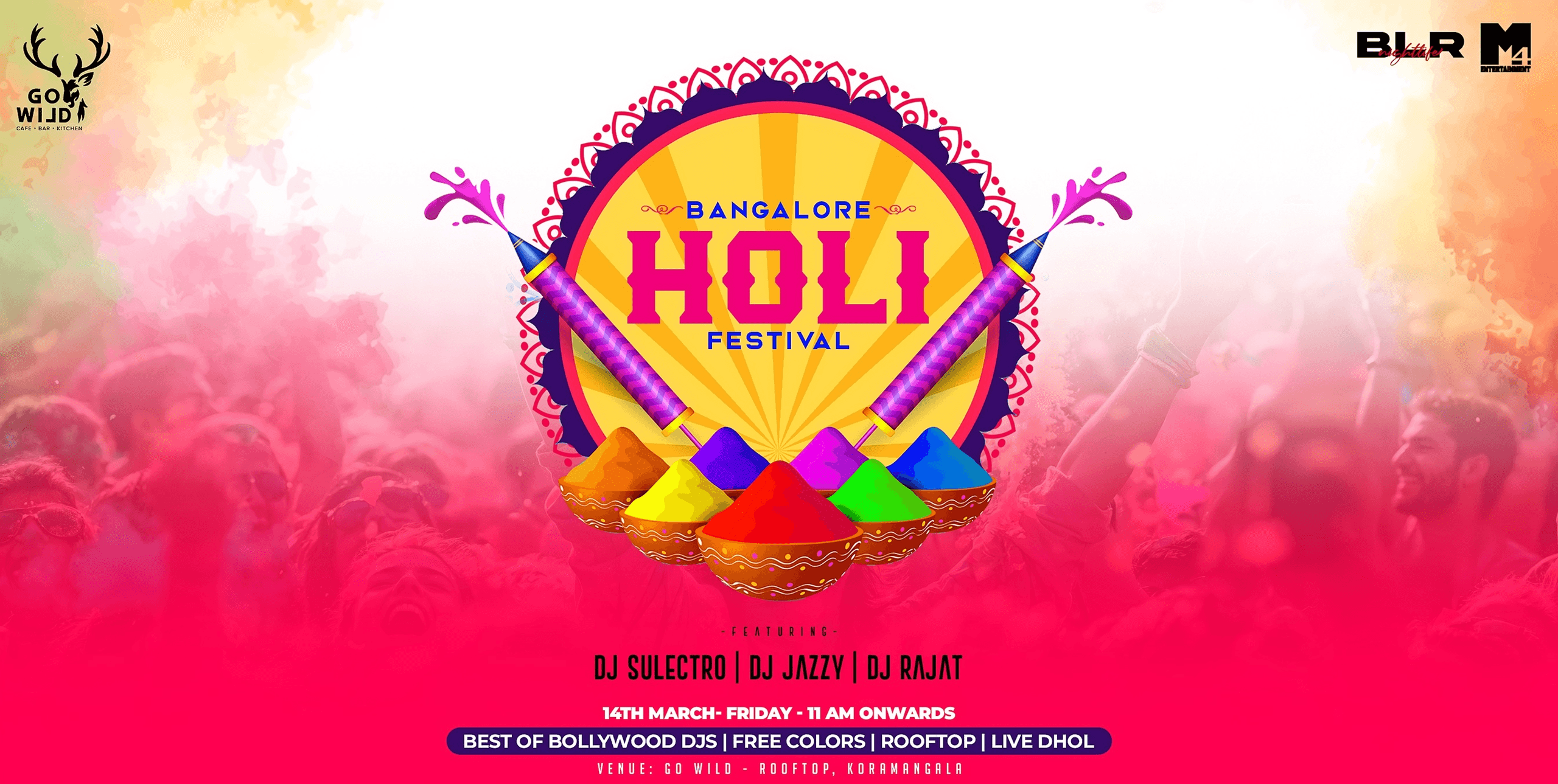 Bangalore Rooftop Holi Festival