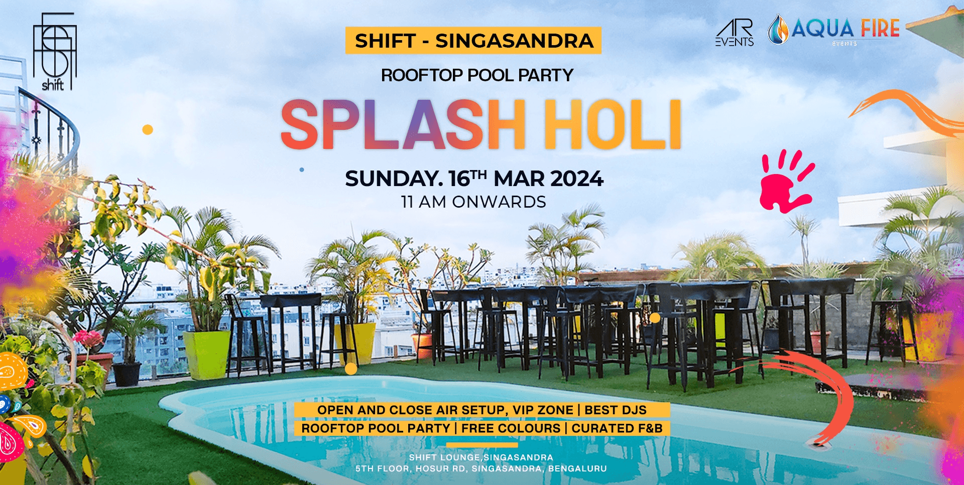 Rooftop Holi Pool Party | Sunday