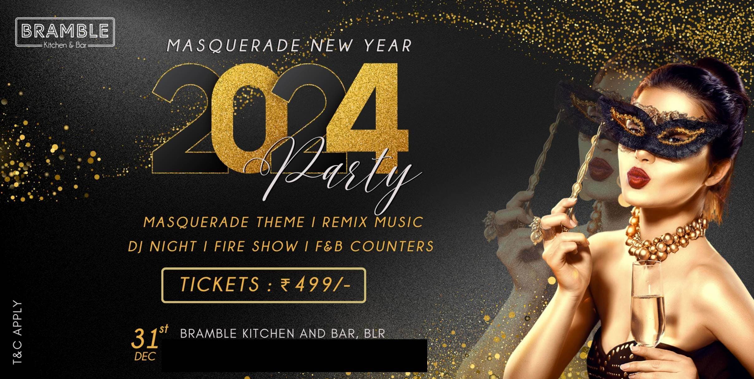 Masquerade New Year Party 2024 | Bramble
