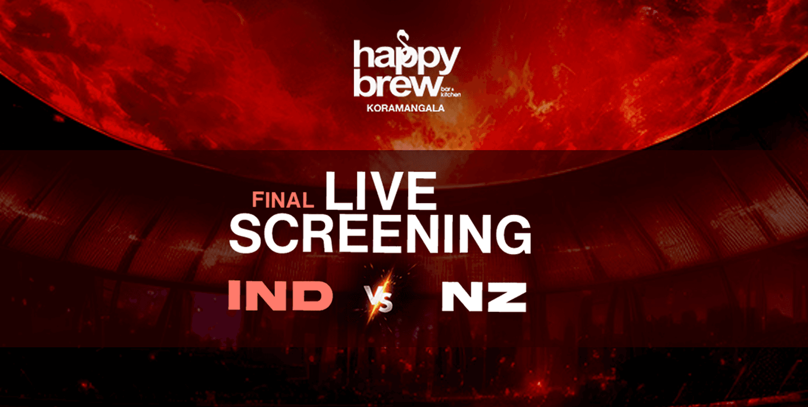 IND vs PAK Live Screening Ft Roan At Happy Brew