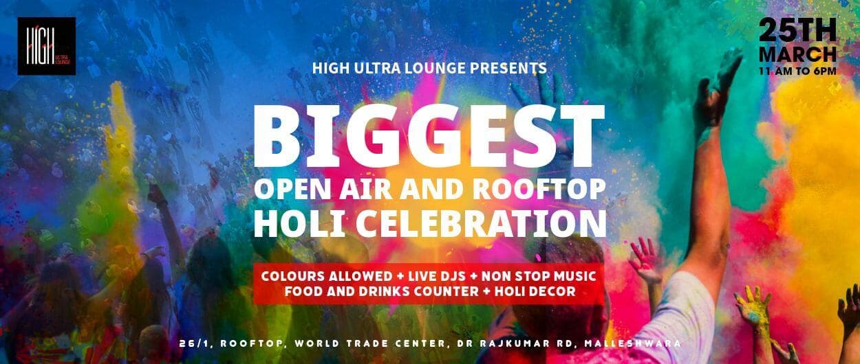 Biggest Open Air And Rooftop Holi Party