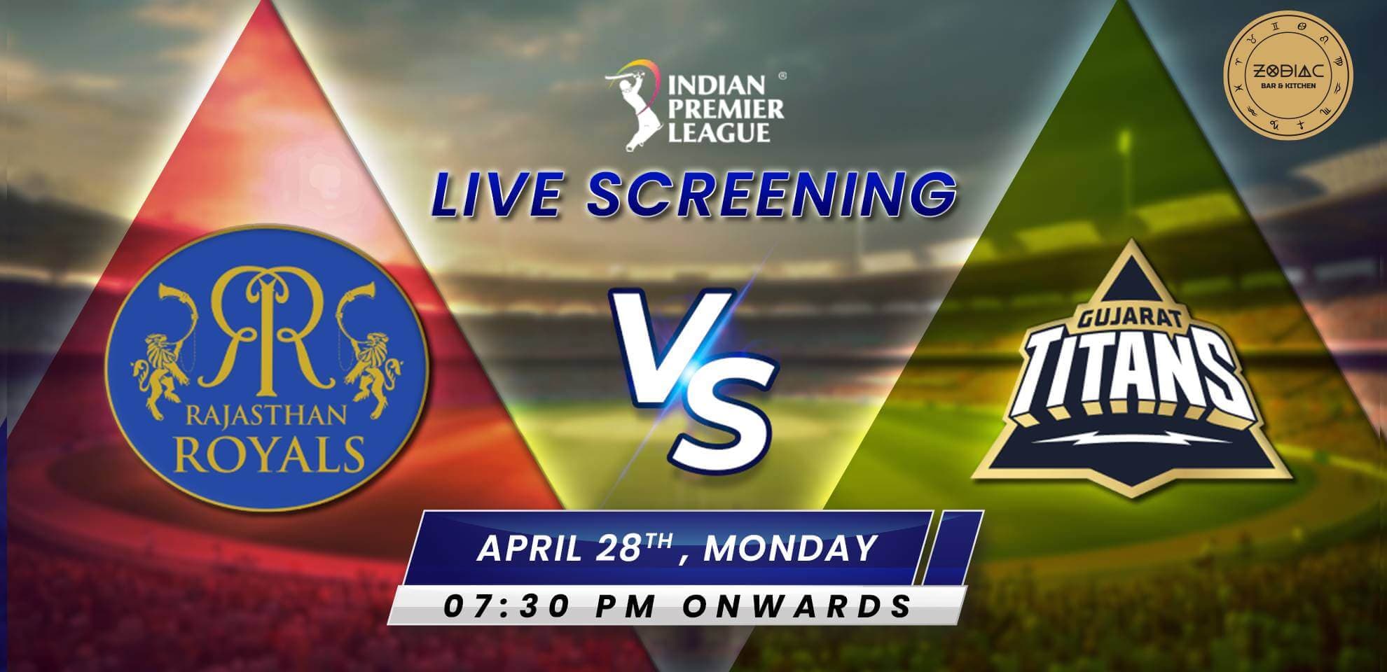 RR Vs GT | IPL Live Screening 