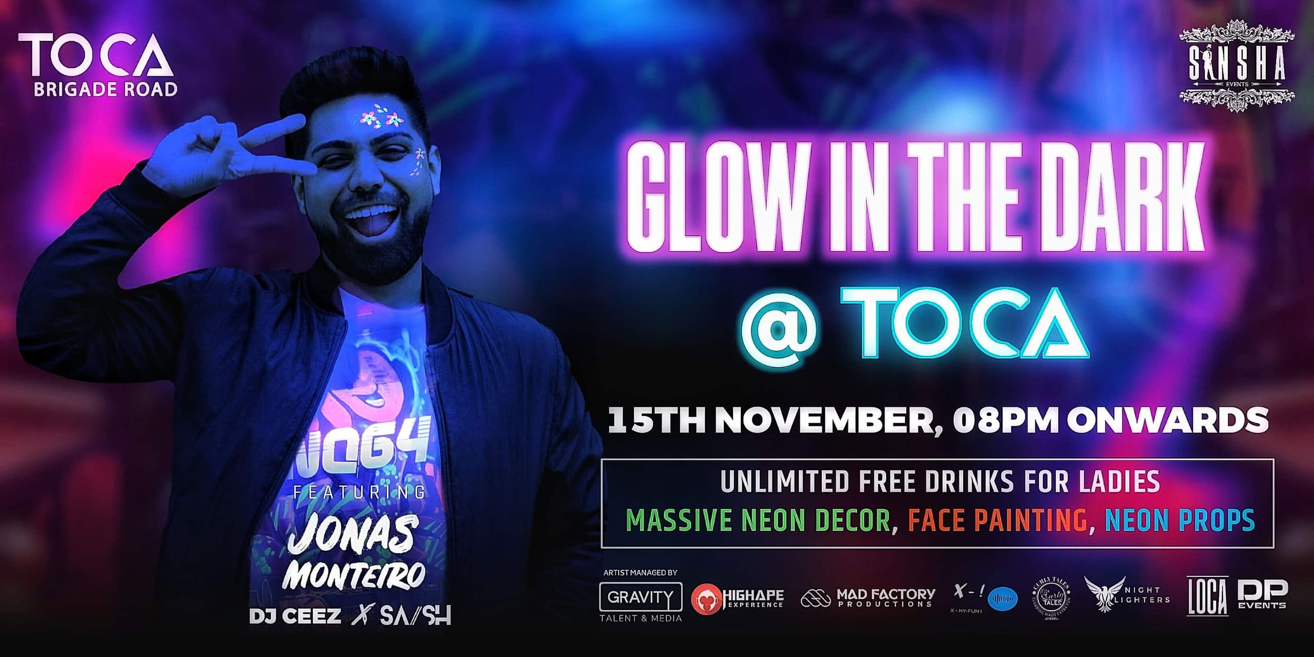 Glow In The Dark - Bollywood Night | Toca Brigade