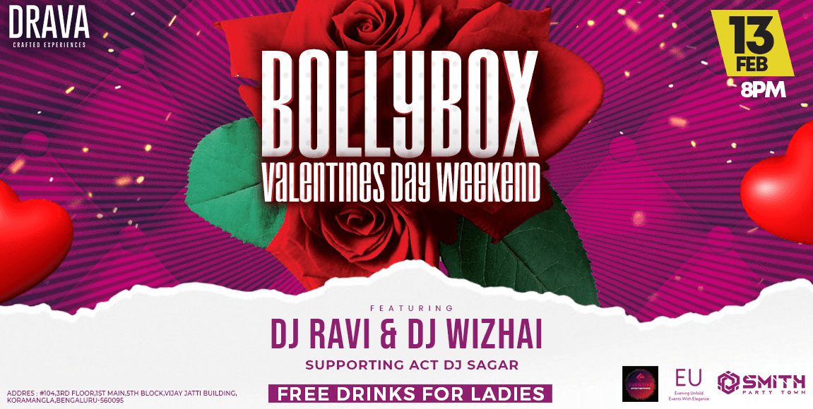 Bollybox - Valentines Ladies Night At Drava, Koramangala