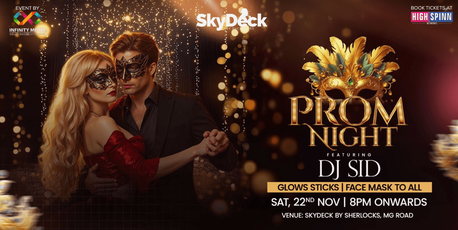 Saturday Prom Night Glow Edition  | Skydeck MG Road