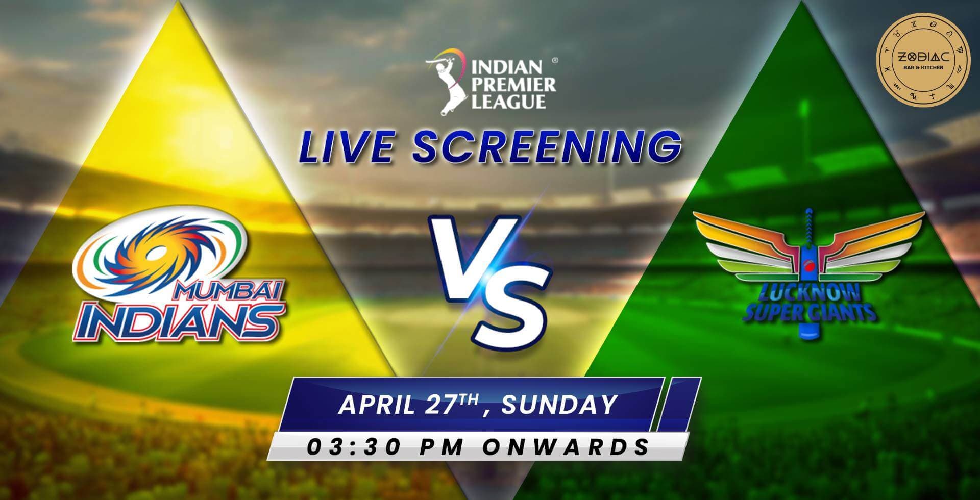 MI Vs LSG | IPL Live Screening 