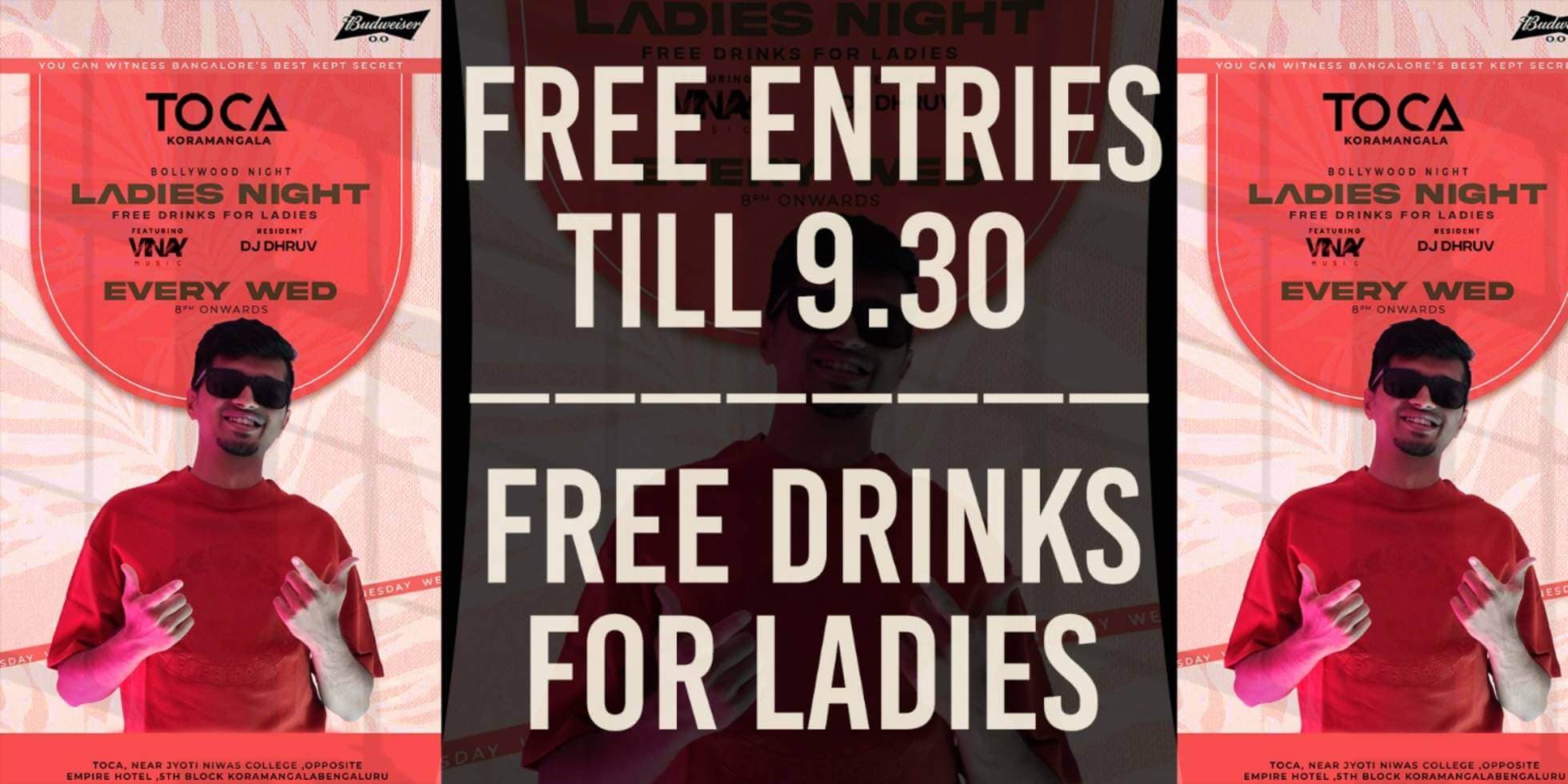 Wednesday Ladies Night At Toca Koramangala