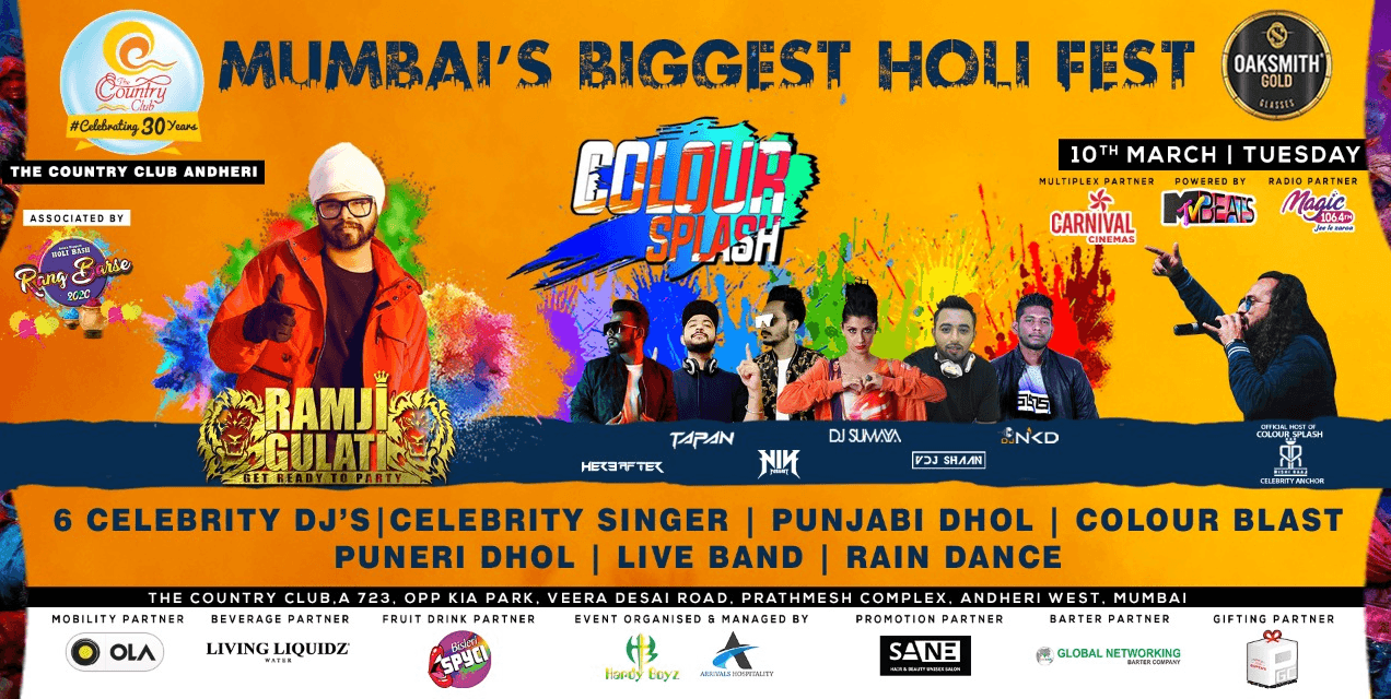 Colour Splash - Mumbai's Biggest Holi Festival 2020