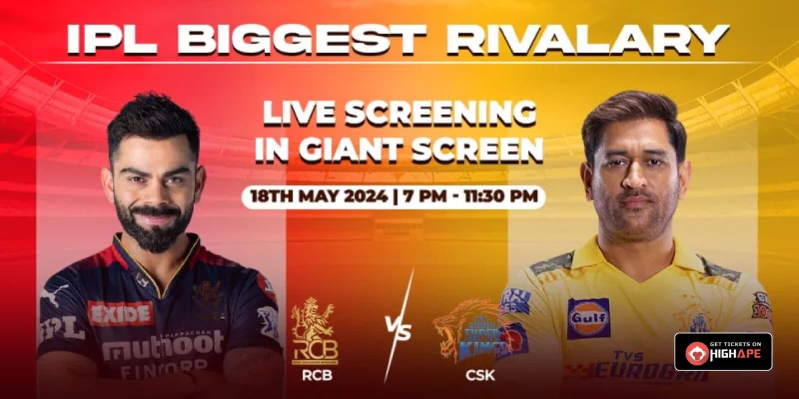 RCB Vs CSK IPL Live Screening |Proxy Rooftop Bar 