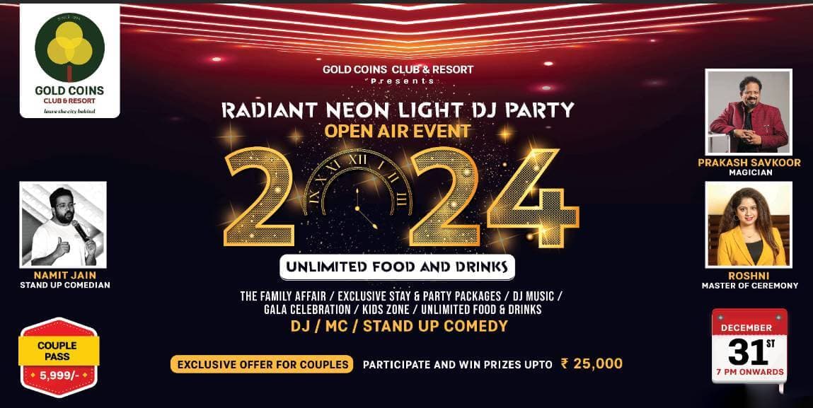 New Year Party 2024 | Gold Coins Club 