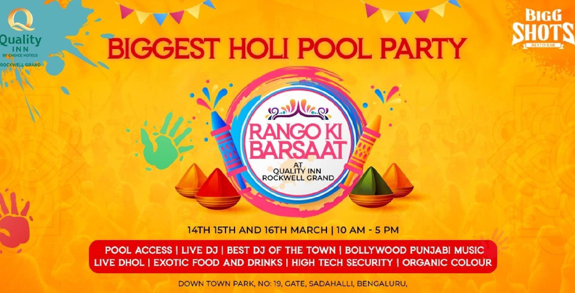 Rango Ki Barsaat - Biggest Holi Pool Party 