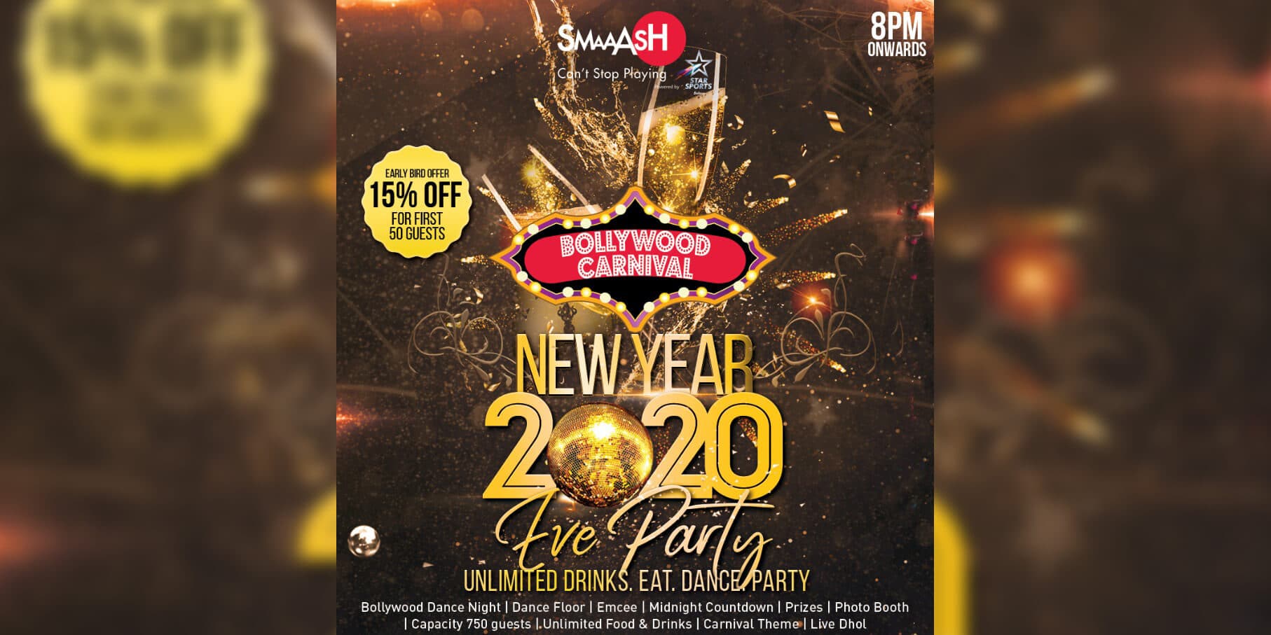 New Year Eve 2020 Carnival Bollywood Dance Party
