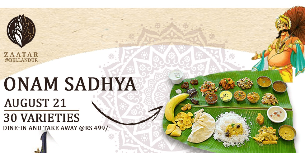 Onam Sadya At Zaatar Bellandur
