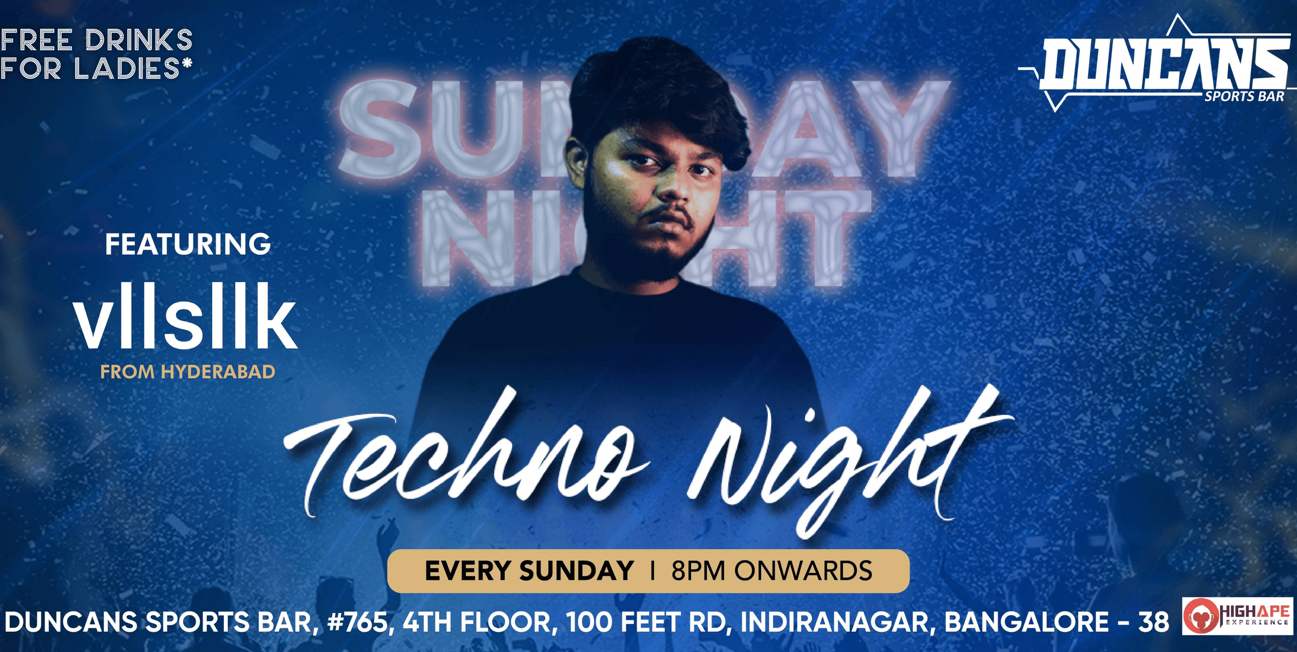Every Sunday Techno Night Ft DJ Vllsllk
