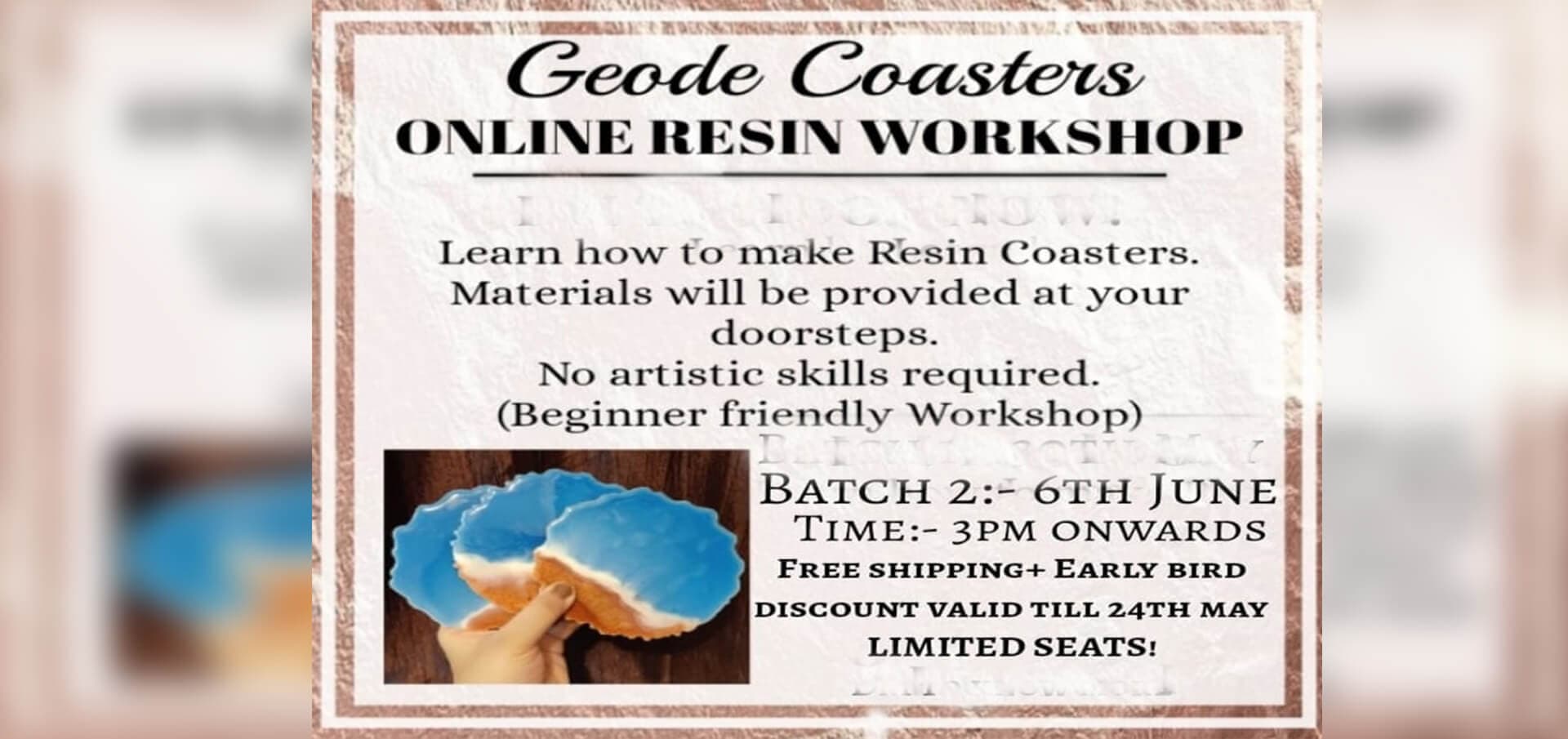 Online Resin Art Workshop