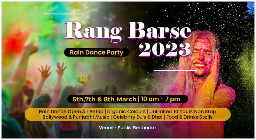  Open Air Rain Dance Holi Party 2023