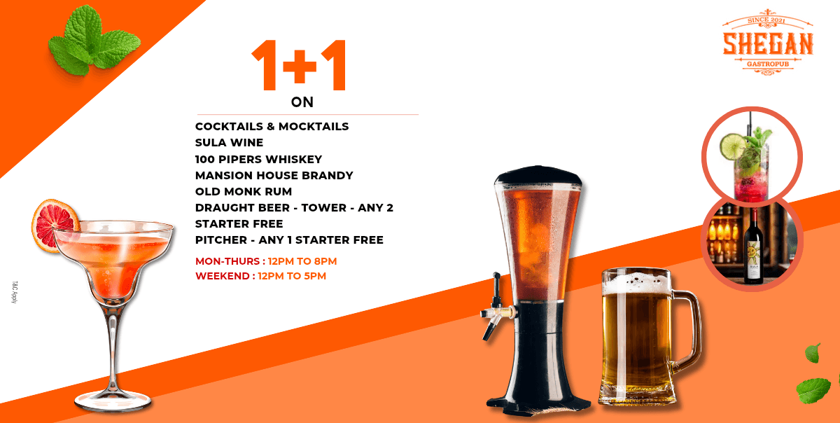 Double The Sips Double The Fun | 1+1 Offer