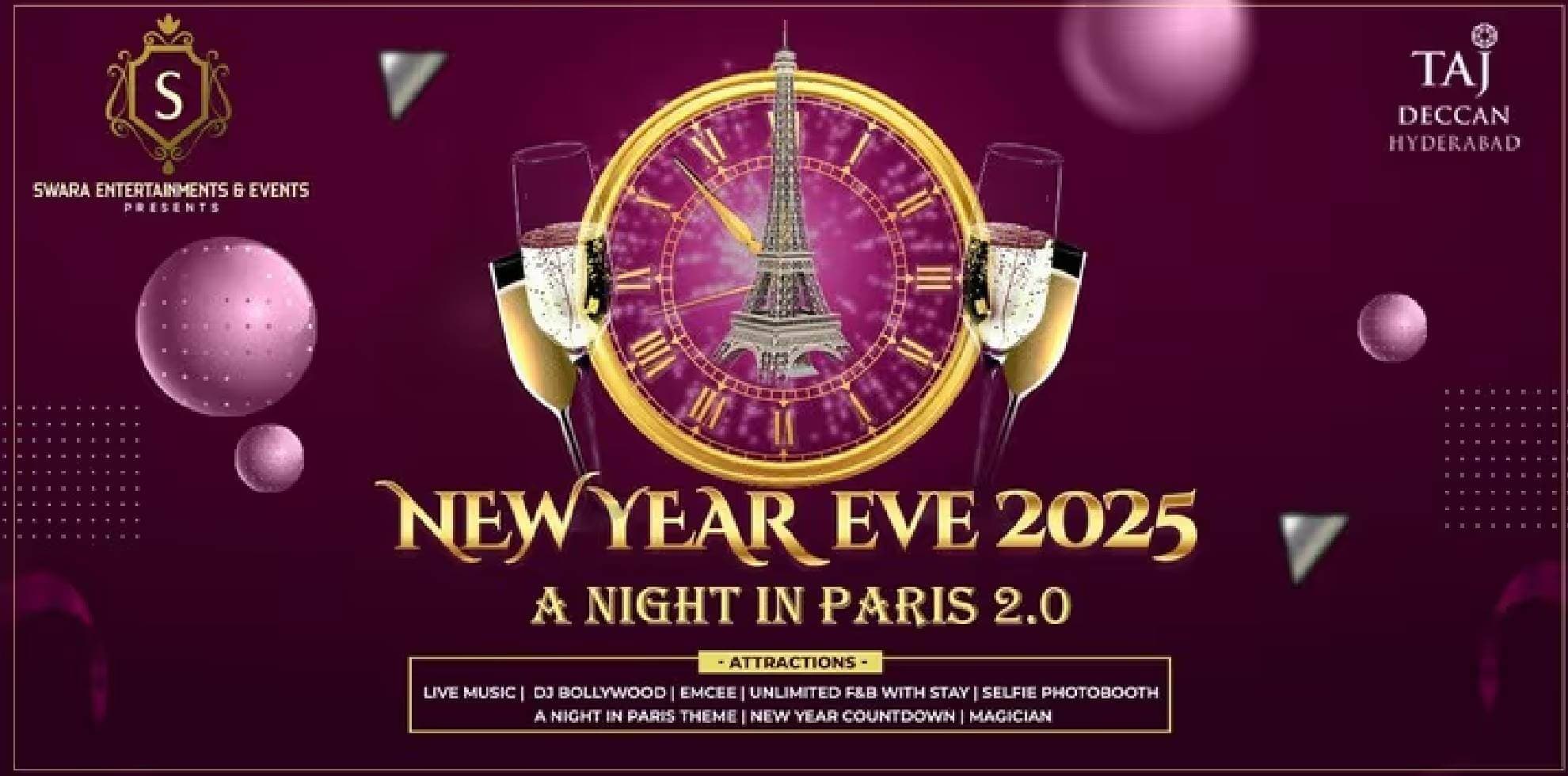 A Night in Paris 2.0 NYE | Taj Deccan