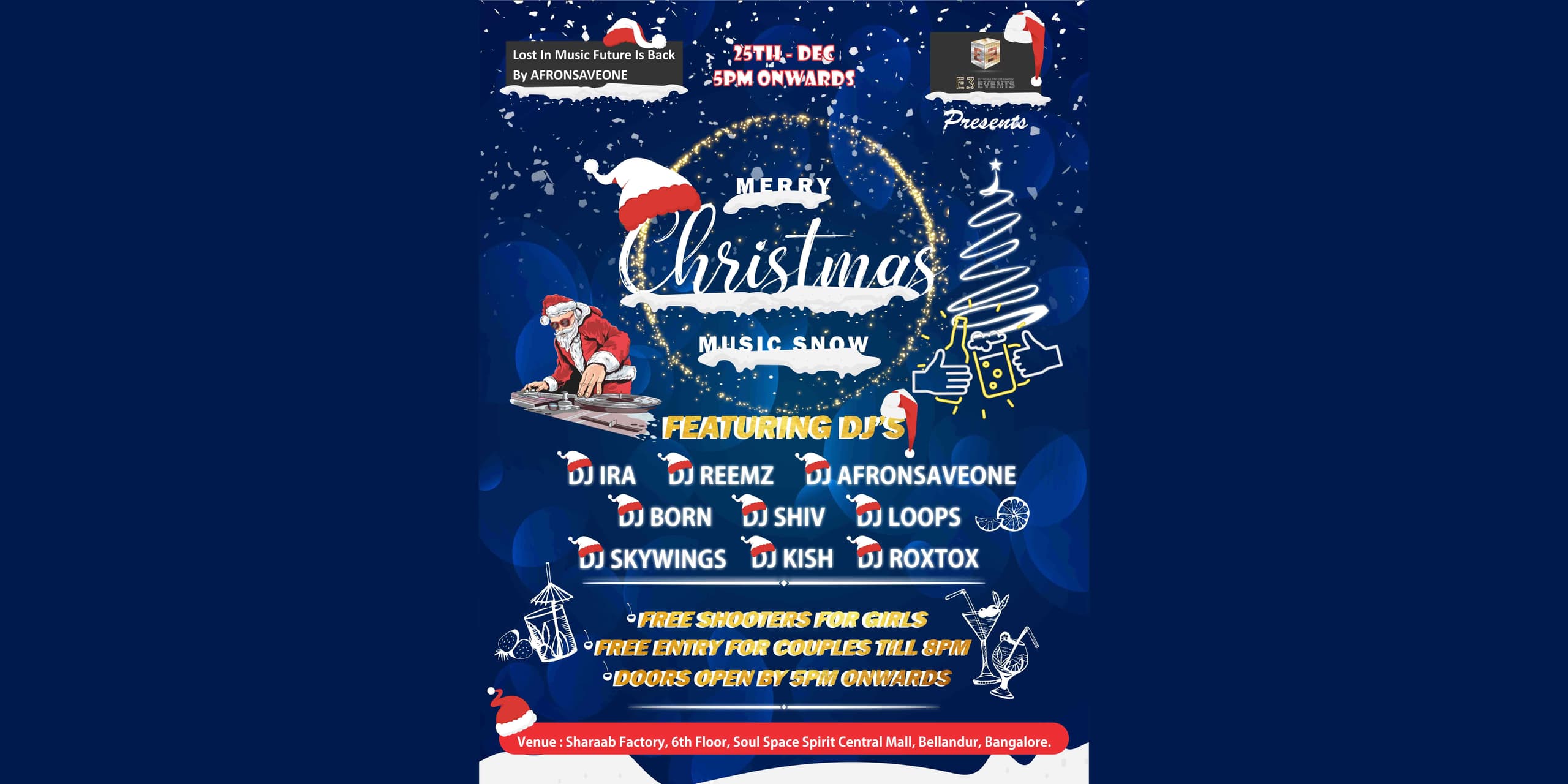 Merry Chirstmas Music Snow