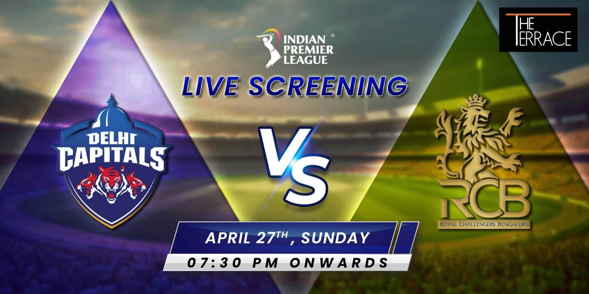 DC Vs RCB | IPL Live Screening 