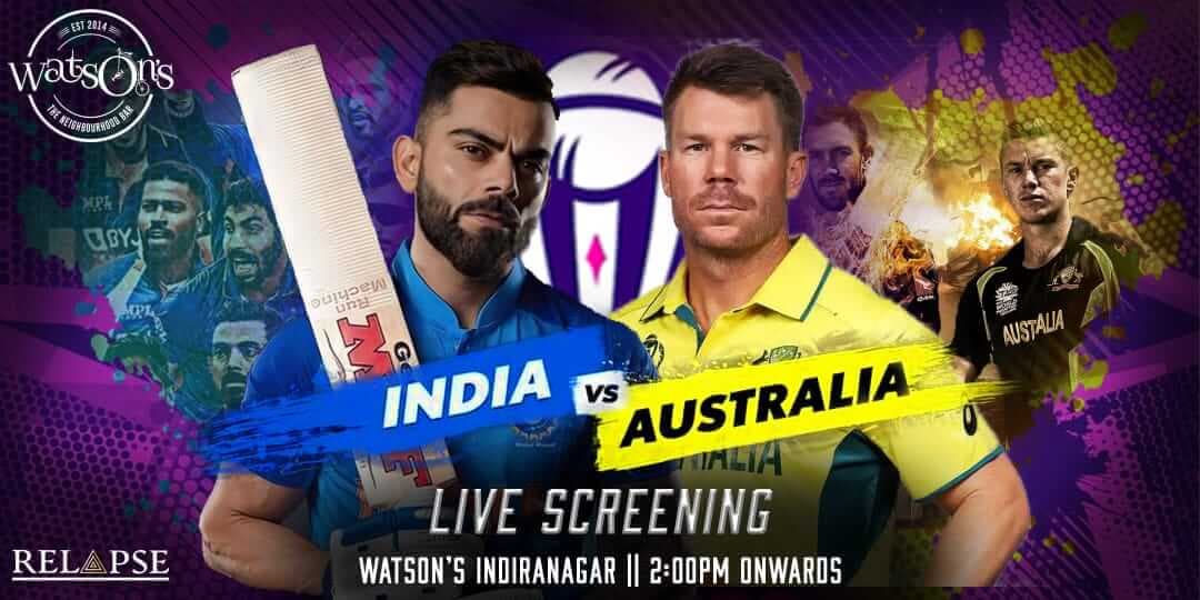 India Vs Australia Live Screening | Watson's Indiranagar