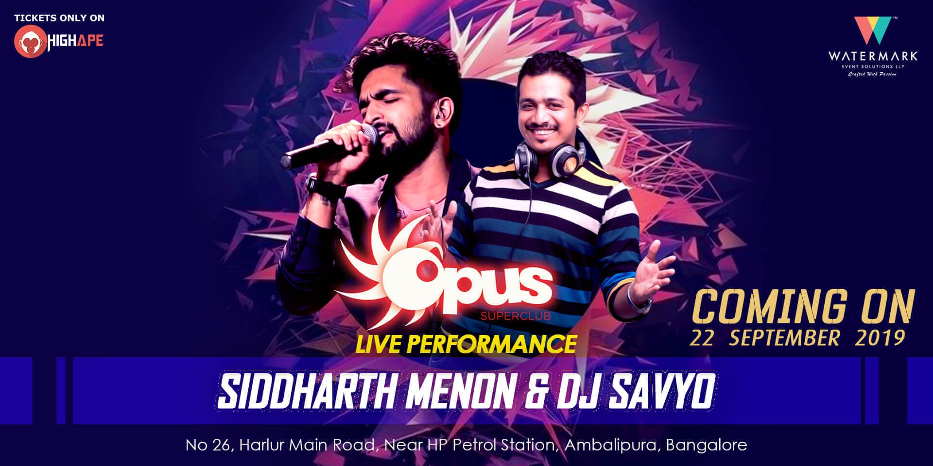 Siddharth Menon & DJ Savyo Live at Opus 
