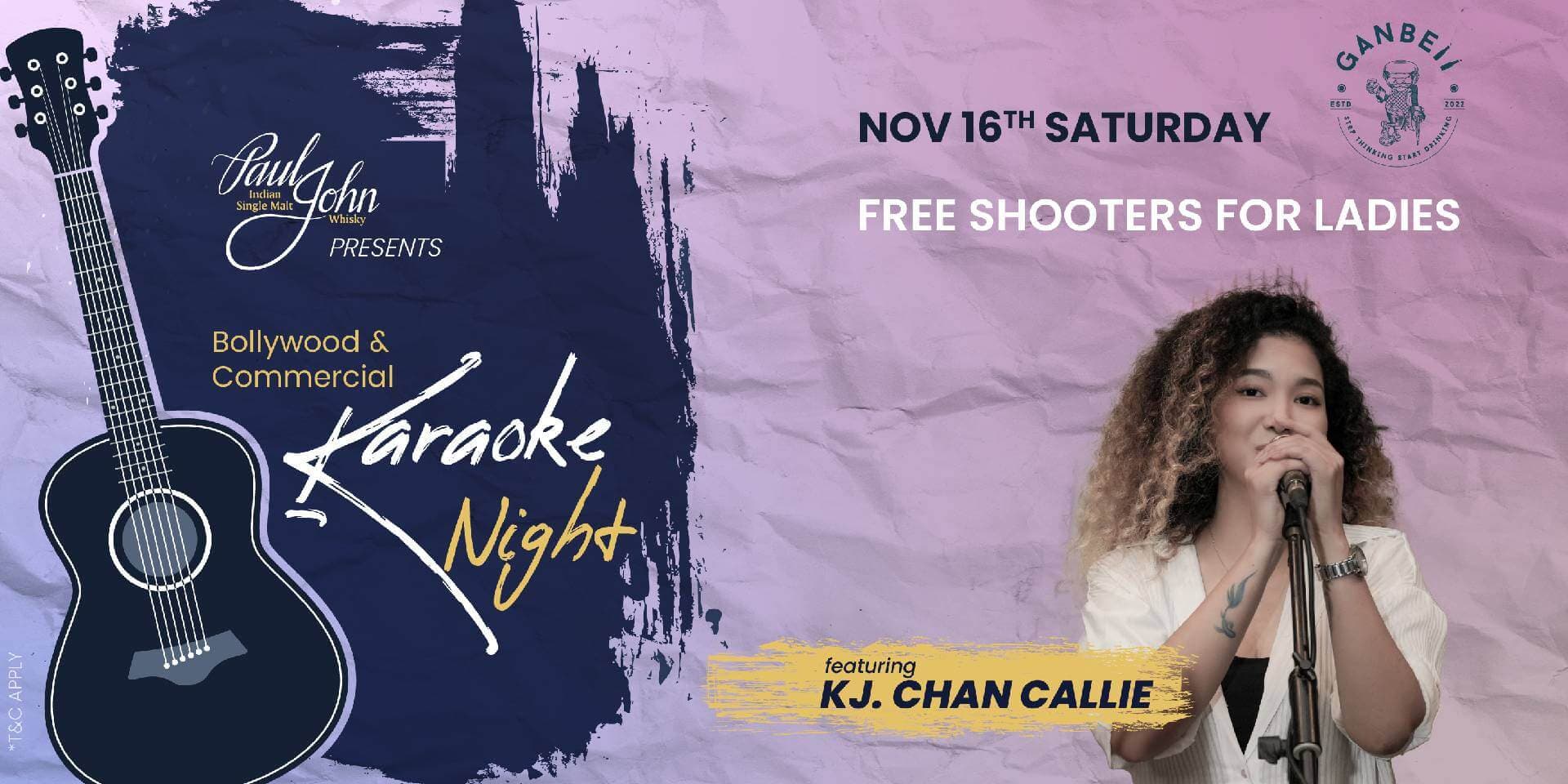 Saturday Karaoke Night | Ganbeii