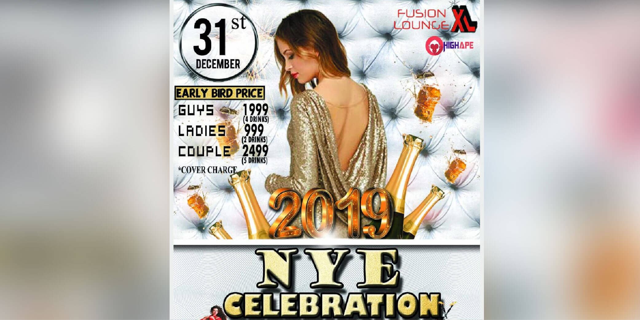 2019 NYE Celebration - Fusion Lounge Bangalore