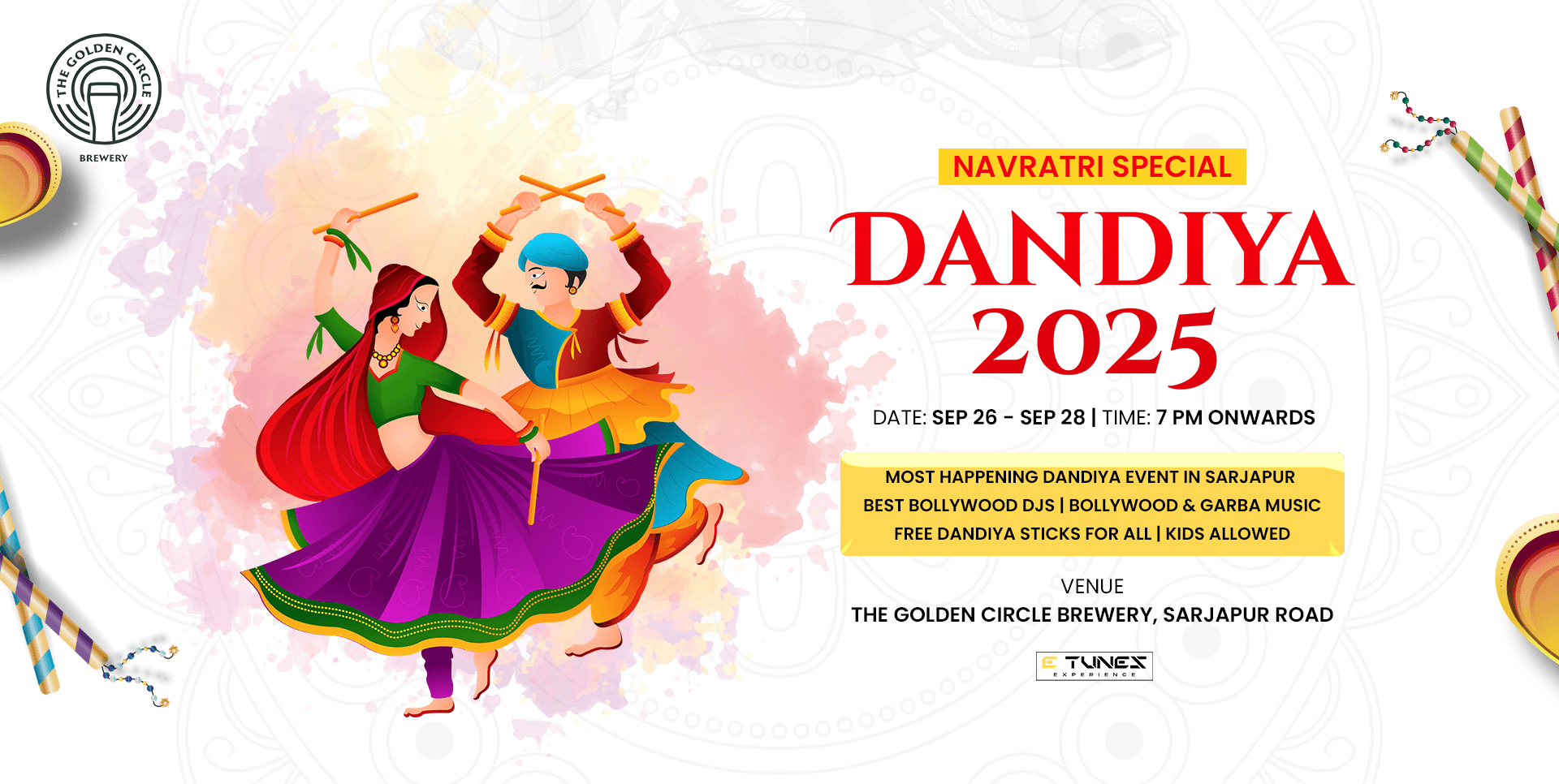 Dandiya 2025 At The Golden Circle Brewery Sarjapur