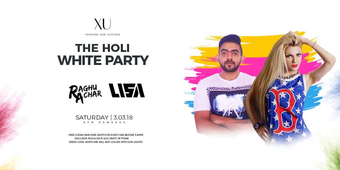 The Holi White Party Ft DJ Lisa & Raghu Achar - Leela Palace