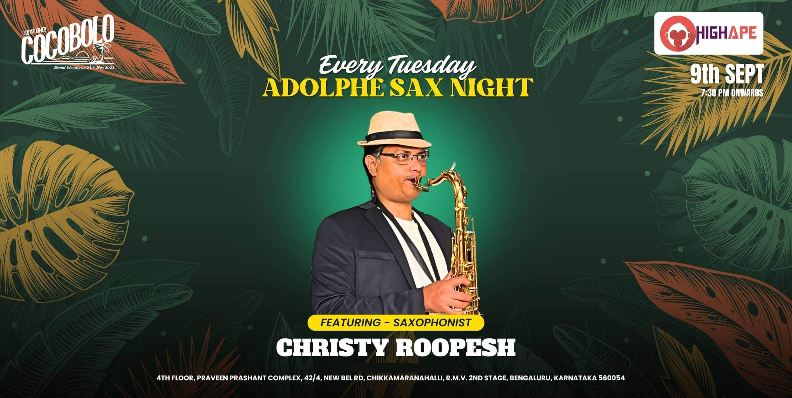 Every Tuesday Adolphe Sax Night