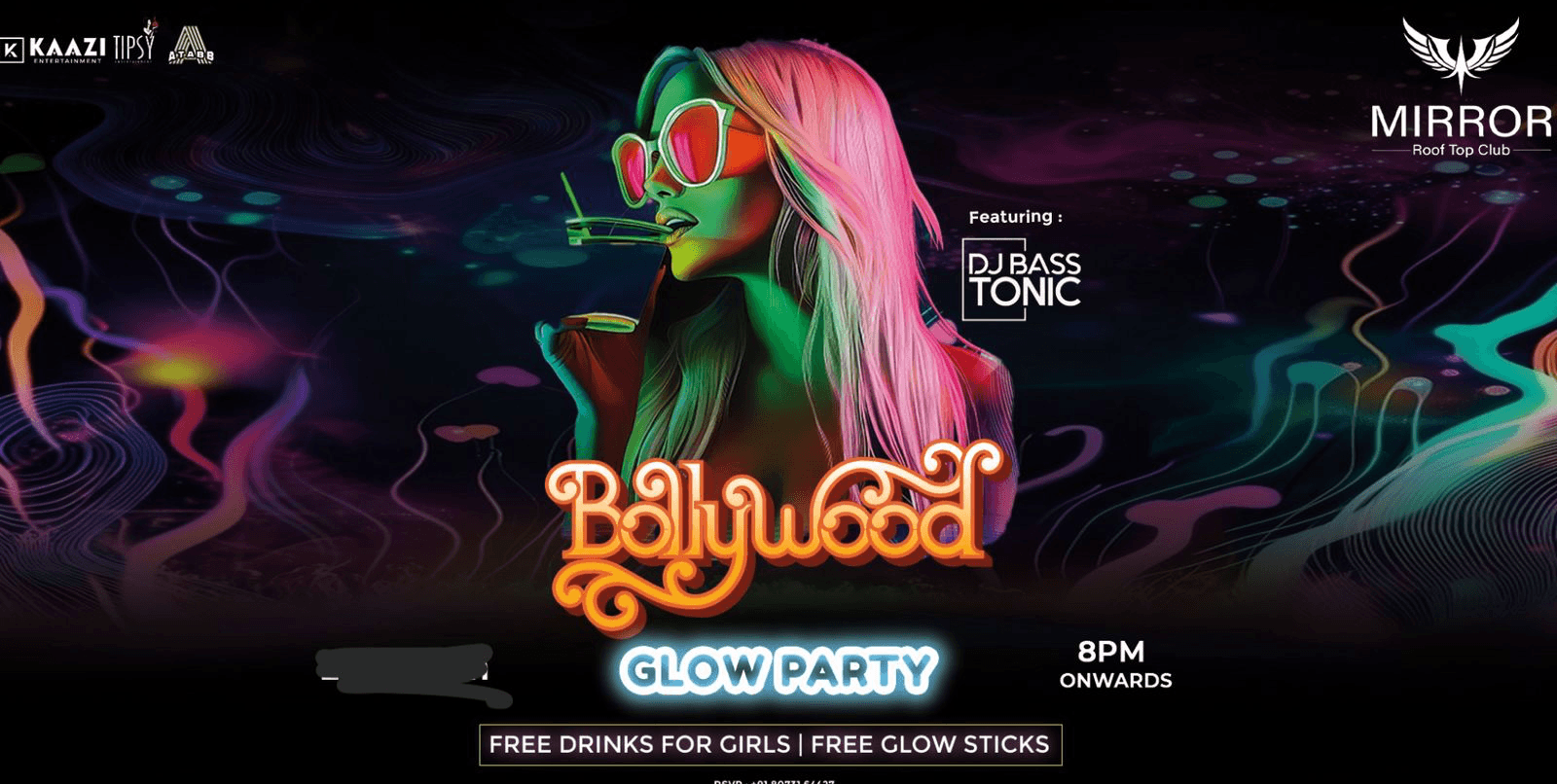 Saturday Bollywood Glow Party | Mirror Club Koramangala