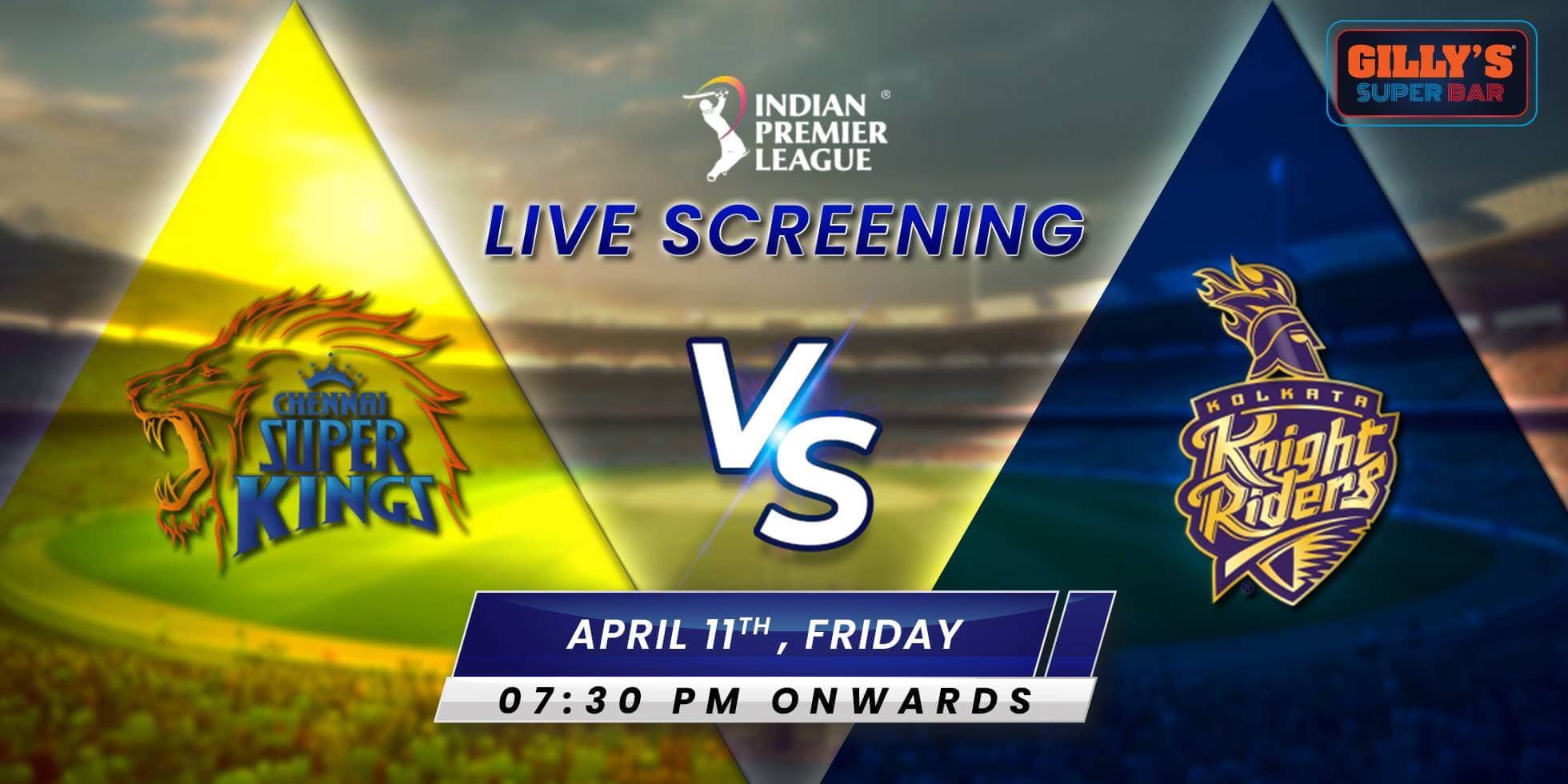 CSK Vs KKR | IPL Live Screening 