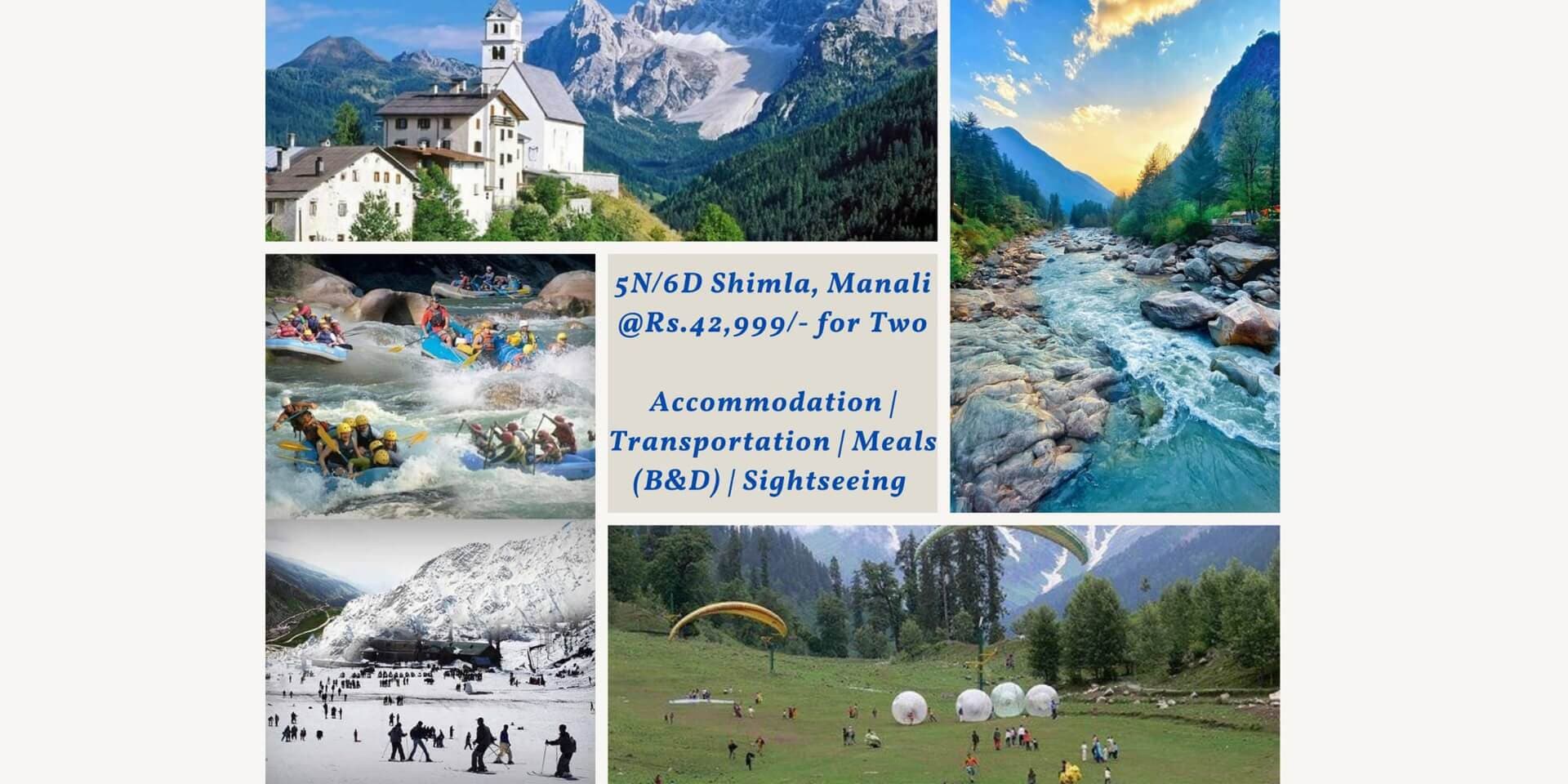 5N/6D Chandigarh- Shimla - Manali 