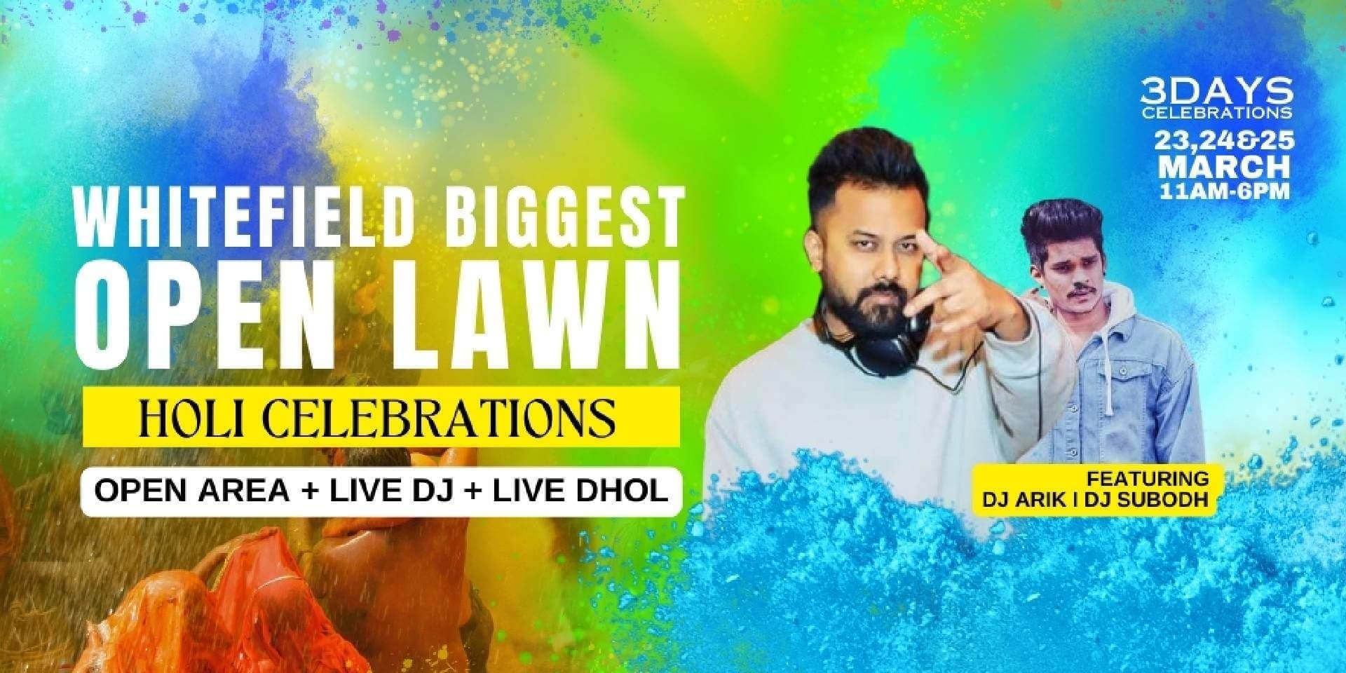 Holi Land 3 Day Celebrations - Biggest Holi Party